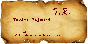 Takács Rajmund névjegykártya